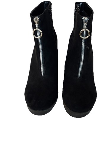 Primark black suede ankle - black,