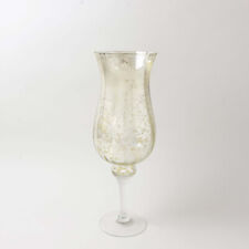 NEW (Other) Mottled Glass Hurricane Vase Gold - Stylish Goblet (Single + Joblot)