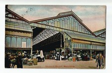 MANCHESTER - STUDEHILL MARKET - OLD 1906 POSTMARK POSTCARD - LANCASHIRE