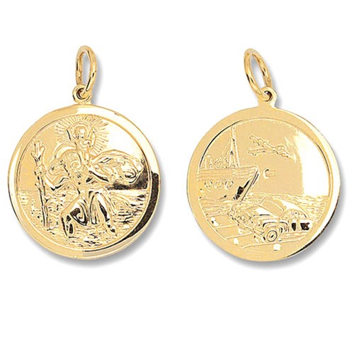 9ct gold 26mm - double, sided