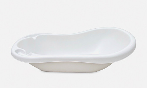 White plastic baby bath tub - white,