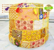Indian Floral Ottoman Pouf