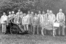Nxx-3 Wounded Soldiers, Military Hospital, Baschurch, Shropshire 1918. Photo