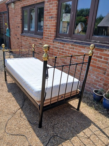 Brass and iron3ft bedstead - iron3ft,