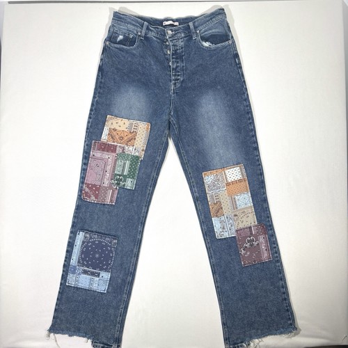 Bandana patchwork jeans - patchwork,