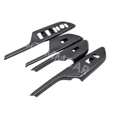 Fit For Honda Civic 2016-2020 RHD Window Lift Switch Panel Cap Carbon Fiber Look