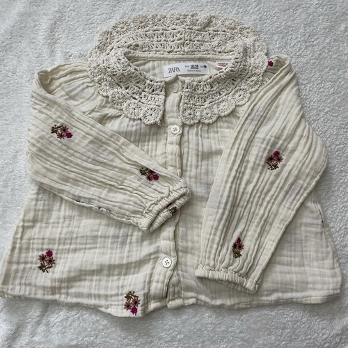 Zara baby girl cream floral - zara,