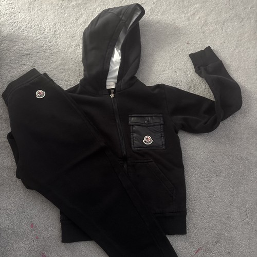 Boys black moncler tracksuit - boys,
