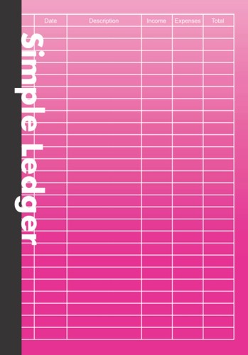 Simple ledger pink - pink:, book