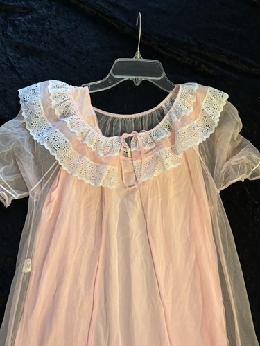 Vintage nylon pink peignoir - vintage,
