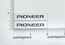 Pioneer HPM-200 Speaker Badge Logo Emblem Pair - Aluminum Reproduction