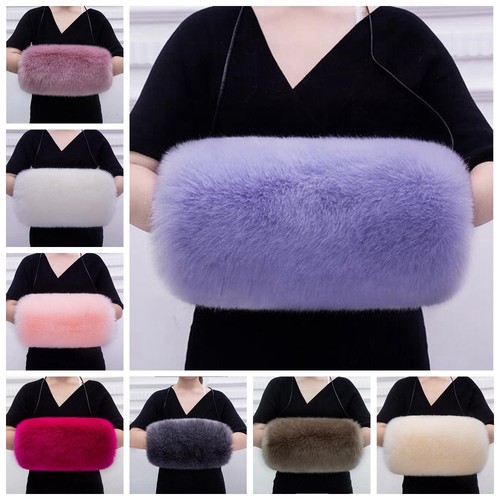 Women hand muff fluffy - women, faux
