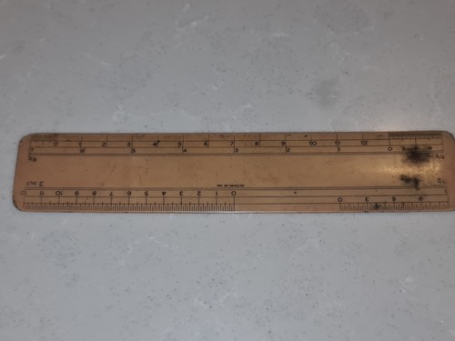 Vintage scale rule - rule, patent