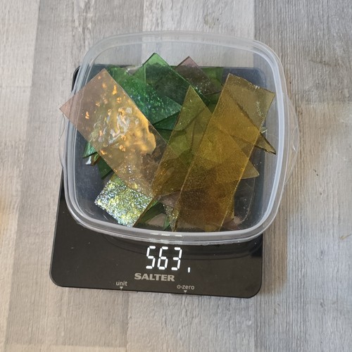 500g stained glass offcuts - glass,
