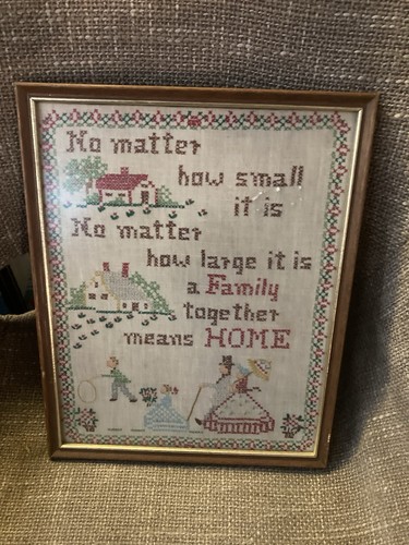 Antique framed sampler - antique,
