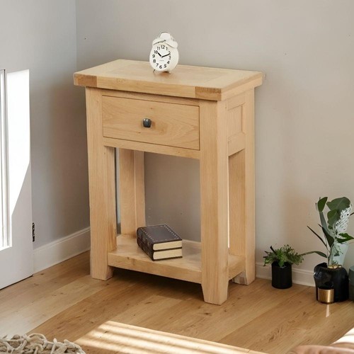 Solid oak small console - oak,