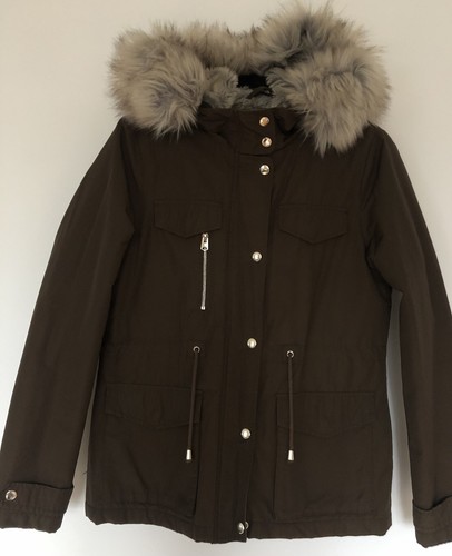 Top shop women hooded - faux, fur