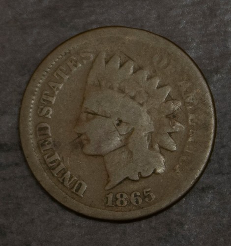 1865 indian cent good - 1865,
