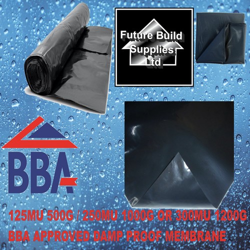 Black damp proof membrane - proof, 4m