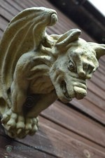 Gargoyle Gothic wall plaque "ghost buster" frost proof stone garden ornament