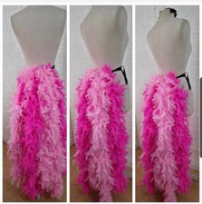 Long Feather Bustle Costume Carnival Dancer Flamingo Fan tail Showgirl Burlesque