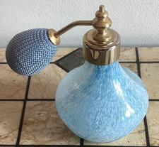 CAITHNESS BLUE GLASS PERFUME BOTTLE WITH BLUE ATOMISER - UNUSED