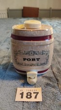 Vintage Wade Ceramic Port Barrel Decanter. Made in England