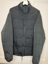 Zara Padded Puffa Puffer Coat Jacket Size Large Women’s Dark Green 14 / 16