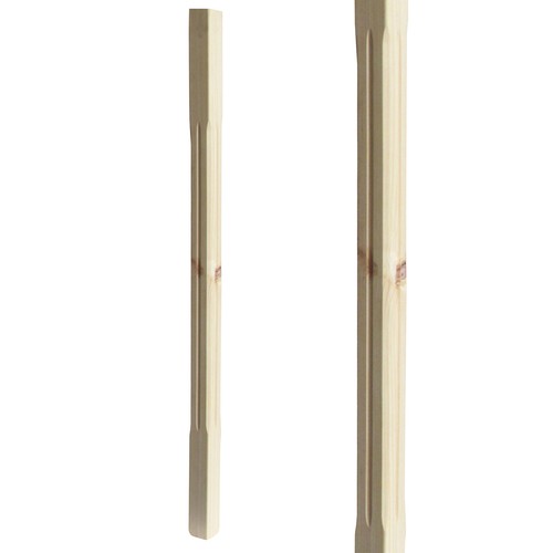 Stair spindle chamfered fluted - stair,