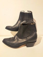 BNWOB mens black GRINDERS leather ankle cowboy western boots UK11 EU45 - CG CB6