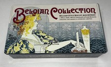 Retro M&S MARKS & SPENCER BELGIAN BISCUIT tin empty ART NOUVEAU Delacre 2008