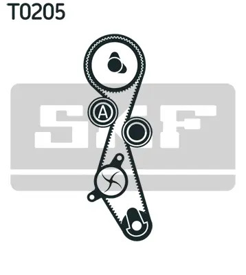 Timing belt kit - belt, vkma