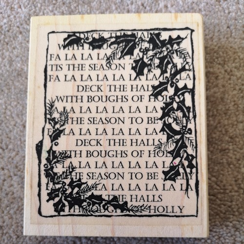 Christmas rubber stamp large - rubber,