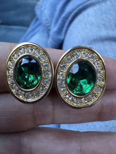 Vintage faux emerald - vintage, clear