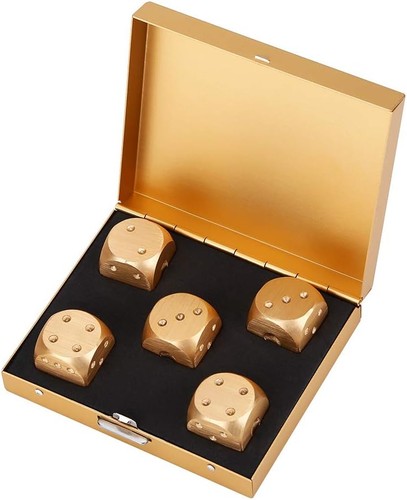Gold plated dice - plated, dices
