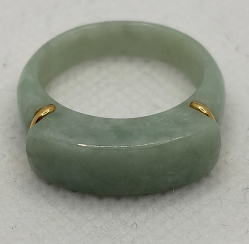 Vintage jade saddle ring - saddle,