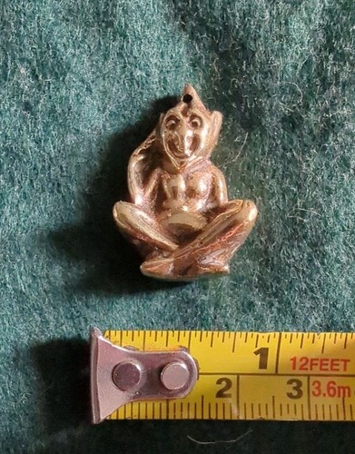 Vintage brass sitting pixie - sitting,