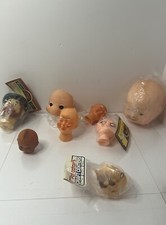 8 Vintage Doll Heads Elf Sad