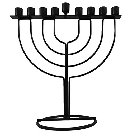 Black hanukkah menorah kosher - black,