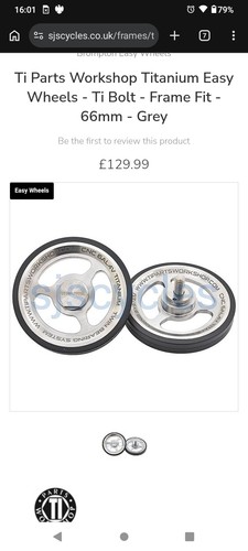 Titanium brompton easy wheels - titanium,