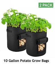 2Pack-10 Gallon Potato Grow  Bags Perfect for planting all kinds of Vegetables