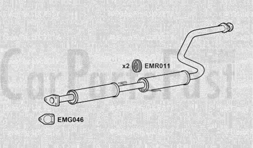 Exrr3019 exhaust middle box - exrr3019,