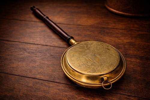 Antique brass bed - antique, warmer