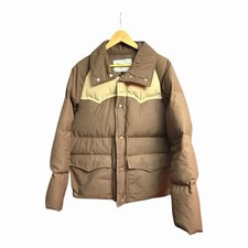 Vintage 70s Brown Western Puffer Jacket Down Insulated Snap Front Coat Mens M