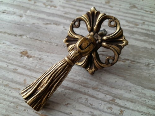 Antique vintage brass pull