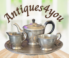 ANTIQUE HAMMERED PEWTER FOUR