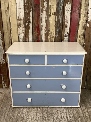 Victorian blue white painted - &,