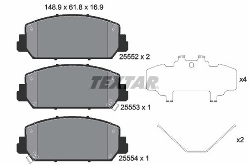 Brake pads textar - brake, 2555201