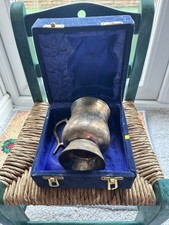 Vintage Etched Brass Mug - 12