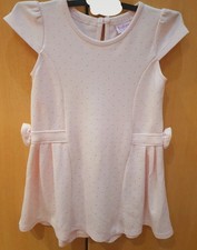 Baby Pink Gold Polka Dot Cotton Bow Baby Girl Dress Baker By Ted Baker 12 - 18 M